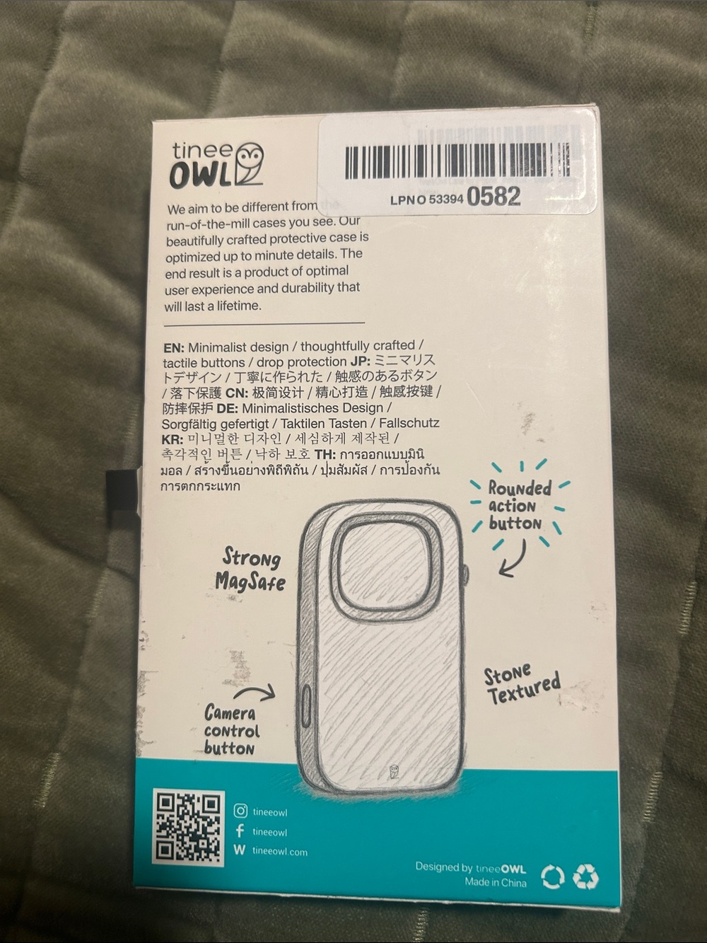 TineeOwl DuneX iPhone 17 Pro Case MagSafe Slim Textured TPU Green in Denial - Picture 16 of 16
